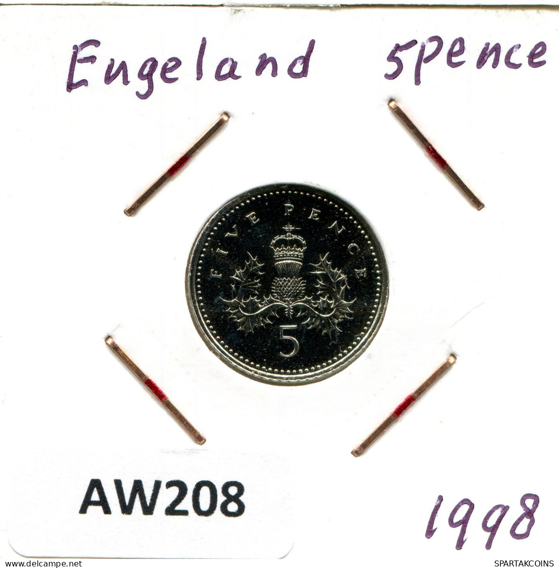 5 PENCE 1998 UK GROßBRITANNIEN GREAT BRITAIN Münze #AW208.D.A - 5 Pence & 5 New Pence