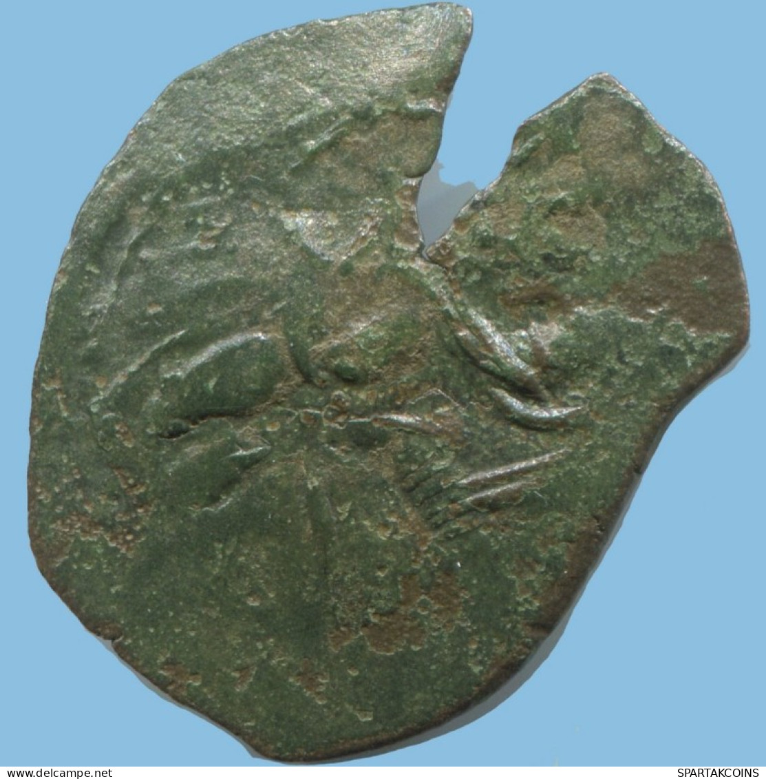 Auténtico Original Antiguo BYZANTINE IMPERIO Trachy Moneda 1.5g/24mm #AG582.4.E.A - Bizantinas