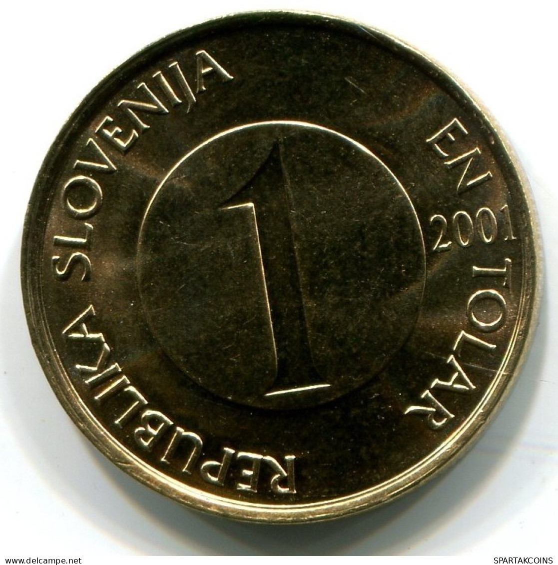 1 TOLAR 2001 SLOVENIA UNC Fish Coin #W10866.U.A - Slovenië