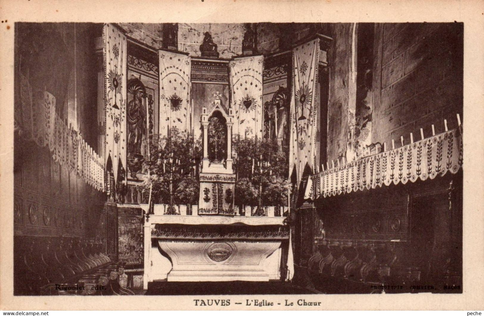 N°1436  W -cpa Tauves -l'église -le Choeur- - Other & Unclassified