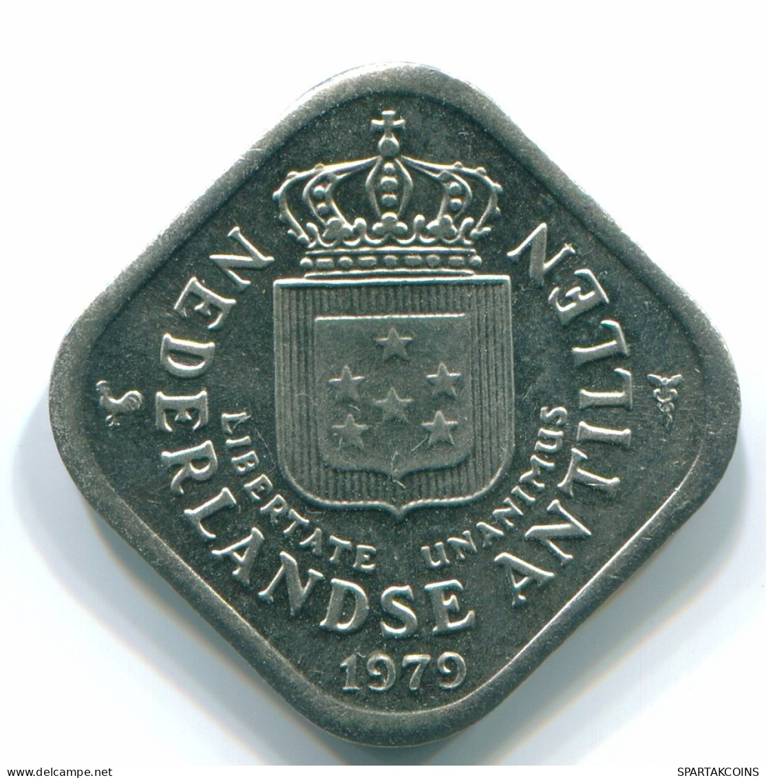 5 CENTS 1979 ANTILLAS NEERLANDESAS Nickel Colonial Moneda #S12297.E.A - Antillas Neerlandesas