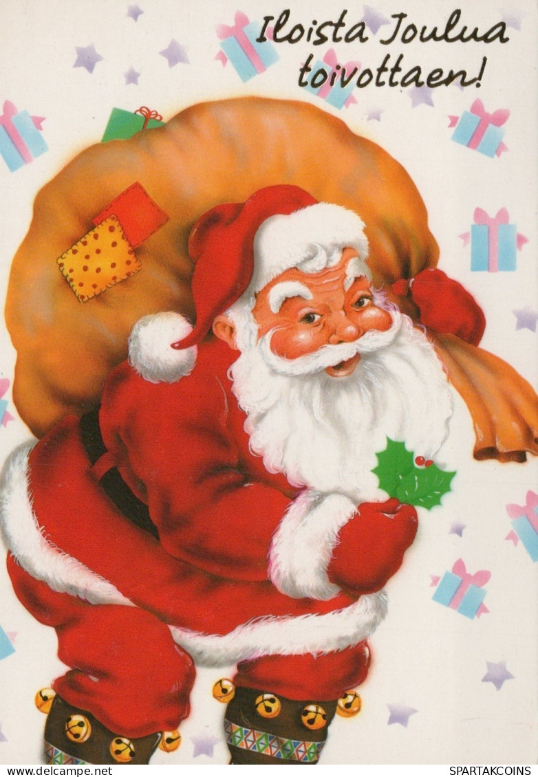 WEIHNACHTSMANN SANTA CLAUS WEIHNACHTSFERIEN Vintage Postkarte CPSM #PAK198.A - Santa Claus