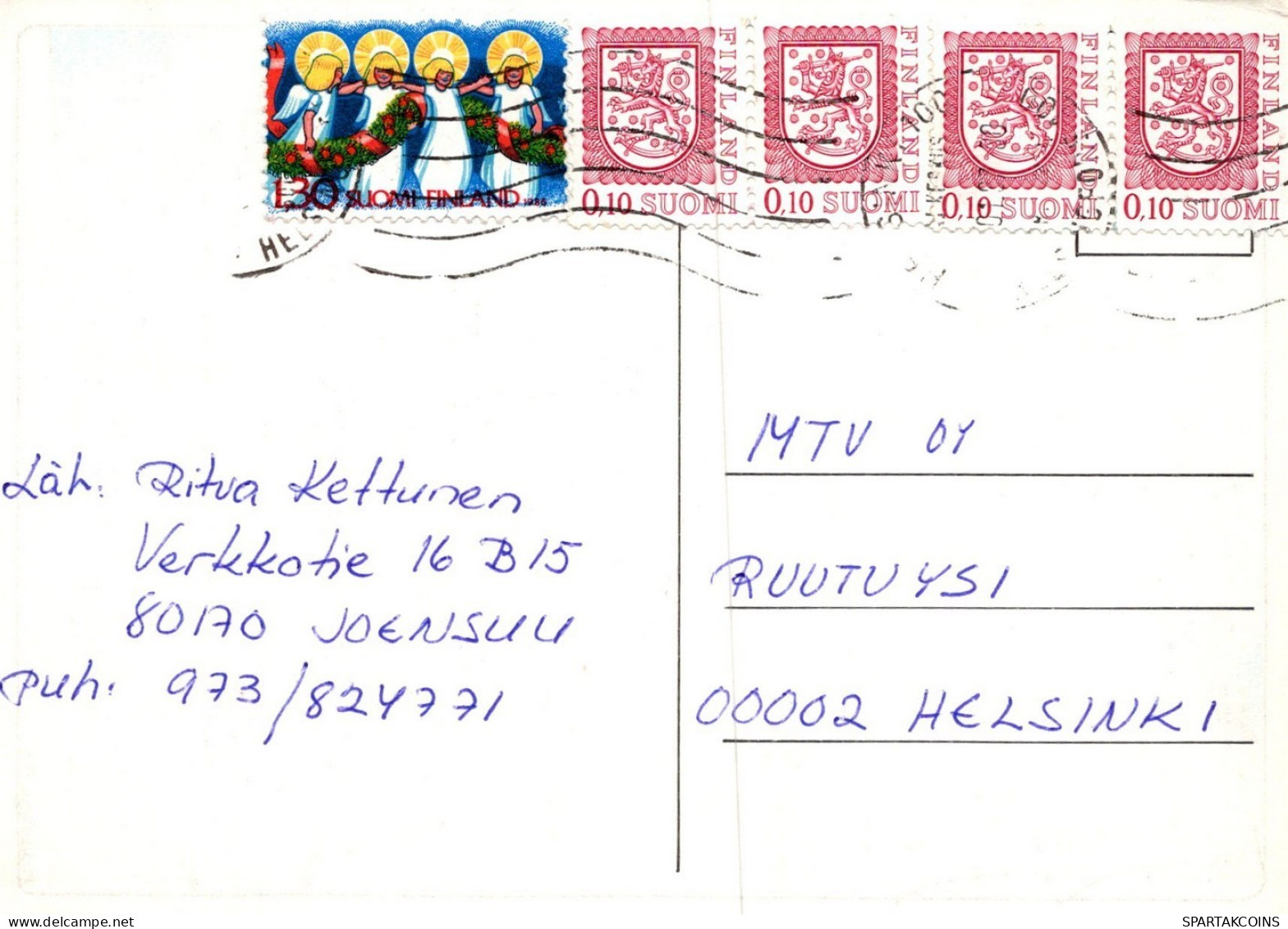 PAPÁ NOEL NAVIDAD Fiesta Vintage Tarjeta Postal CPSM #PAK085.A - Santa Claus