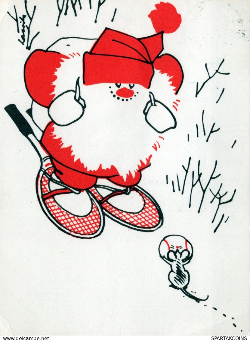 PAPÁ NOEL NAVIDAD Fiesta Vintage Tarjeta Postal CPSM #PAK079.A - Santa Claus