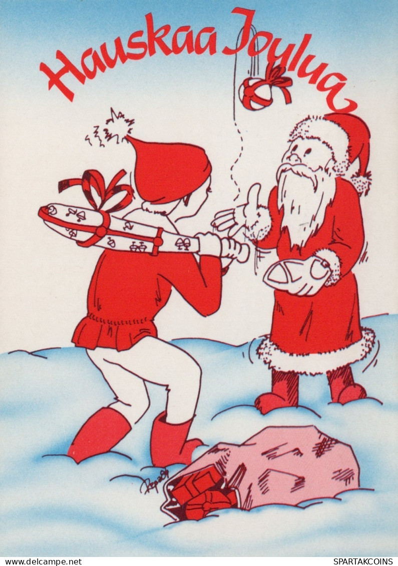 BABBO NATALE Natale Vintage Cartolina CPSM #PAK086.A - Santa Claus