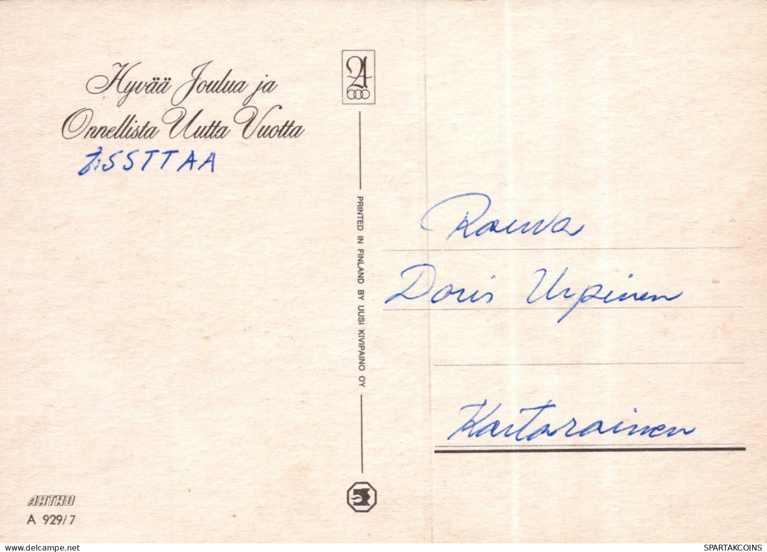PAPÁ NOEL NAVIDAD Fiesta Vintage Tarjeta Postal CPSM #PAK028.A - Santa Claus