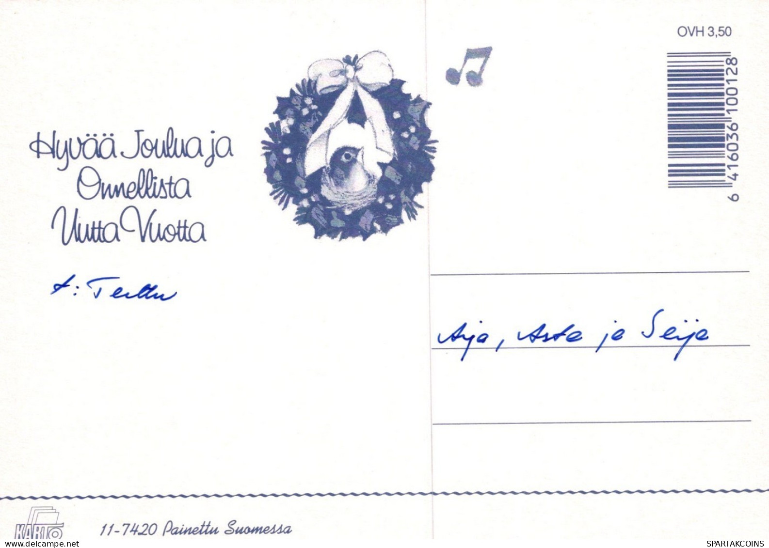 WEIHNACHTSMANN SANTA CLAUS WEIHNACHTSFERIEN Vintage Postkarte CPSM #PAJ964.A - Santa Claus