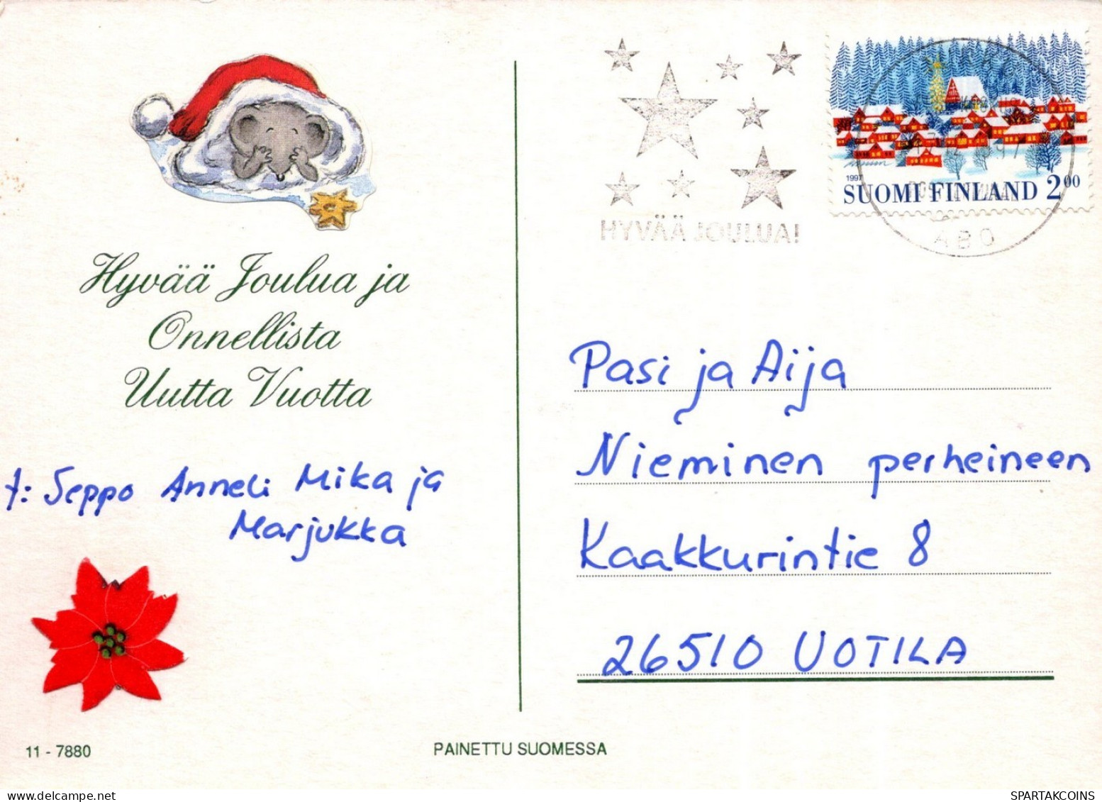 SANTA CLAUS CHRISTMAS Holidays Vintage Postcard CPSM #PAJ834.A - Santa Claus