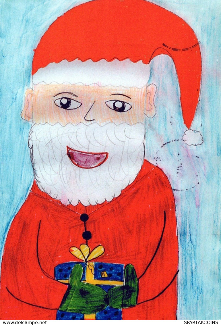PAPÁ NOEL NAVIDAD Fiesta Vintage Tarjeta Postal CPSM #PAJ835.A - Santa Claus