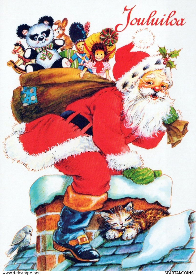 WEIHNACHTSMANN SANTA CLAUS WEIHNACHTSFERIEN Vintage Postkarte CPSM #PAJ765.A - Santa Claus
