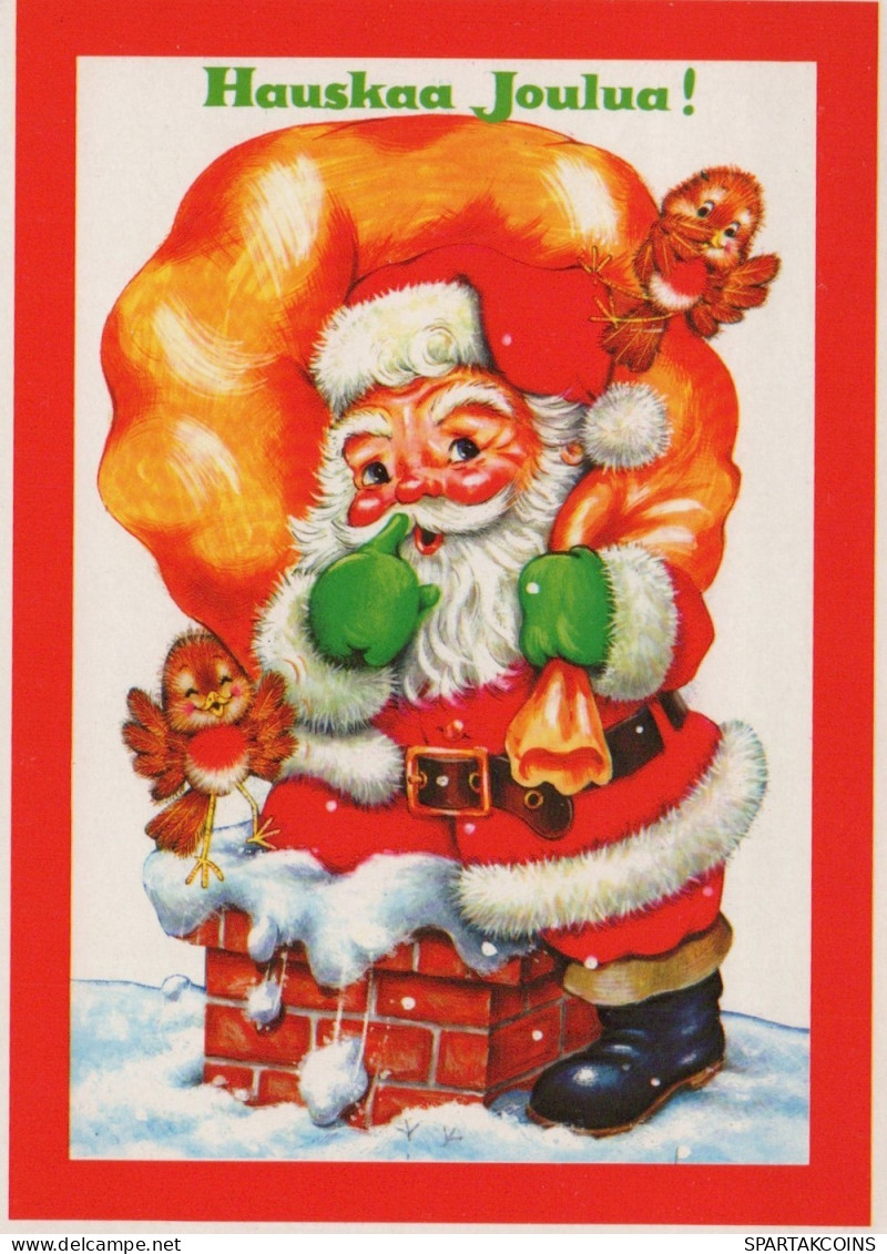 PÈRE NOËL NOËL Fêtes Voeux Vintage Carte Postale CPSM #PAJ717.A - Santa Claus