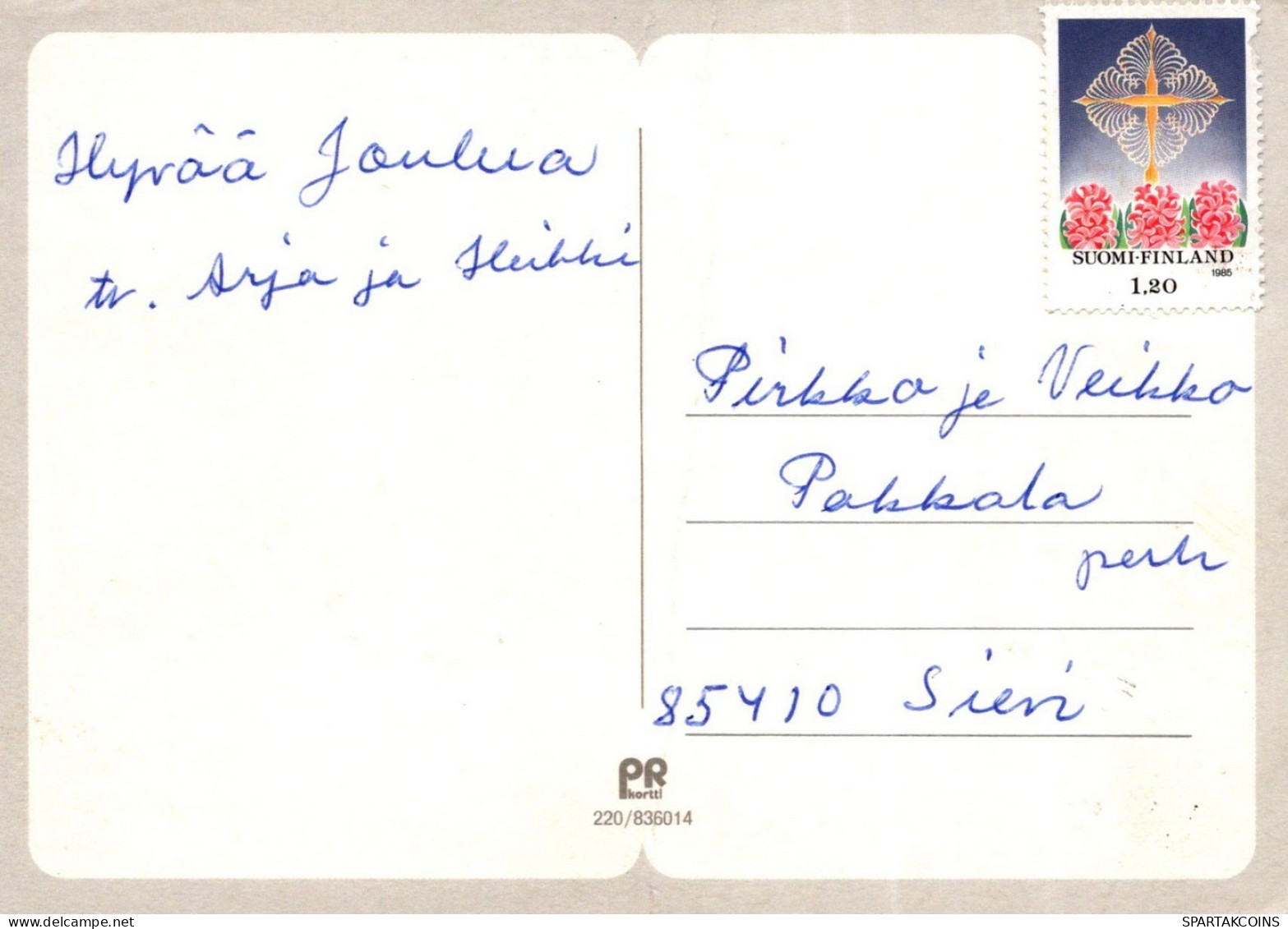 PAPÁ NOEL NAVIDAD Fiesta Vintage Tarjeta Postal CPSM #PAJ643.A - Santa Claus