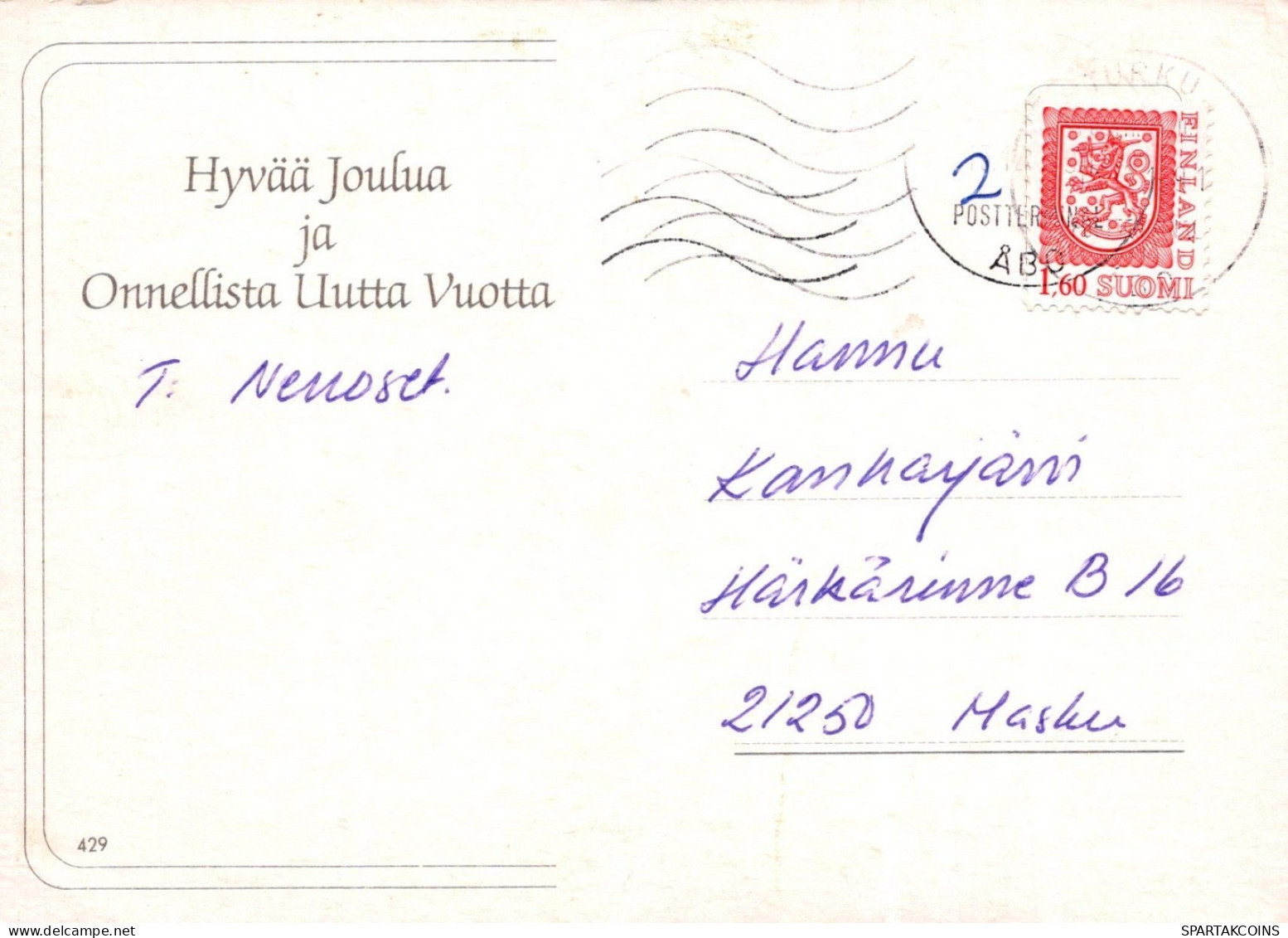 WEIHNACHTSMANN SANTA CLAUS WEIHNACHTSFERIEN Vintage Postkarte CPSM #PAJ695.A - Santa Claus