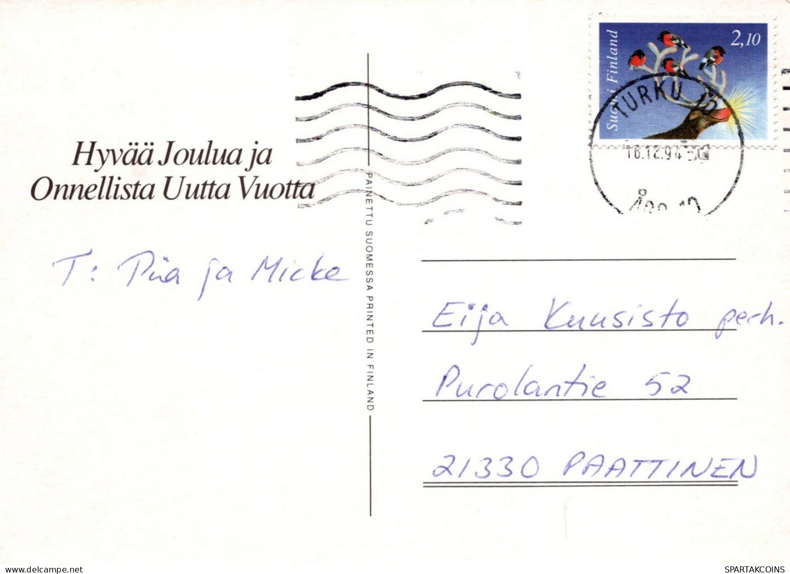 WEIHNACHTSMANN SANTA CLAUS WEIHNACHTSFERIEN Vintage Postkarte CPSM #PAJ582.A - Santa Claus