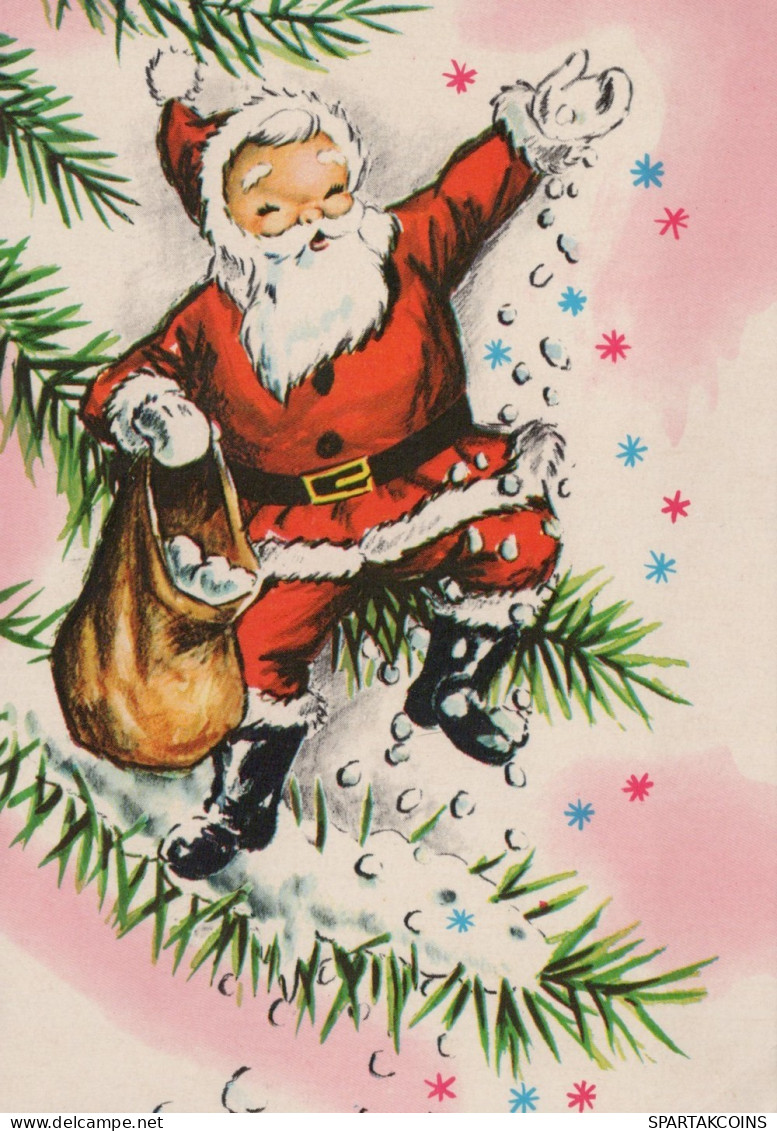 BABBO NATALE Natale Vintage Cartolina CPSM #PAJ655.A - Santa Claus