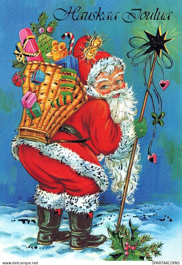 BABBO NATALE Natale Vintage Cartolina CPSM #PAJ534.A - Santa Claus