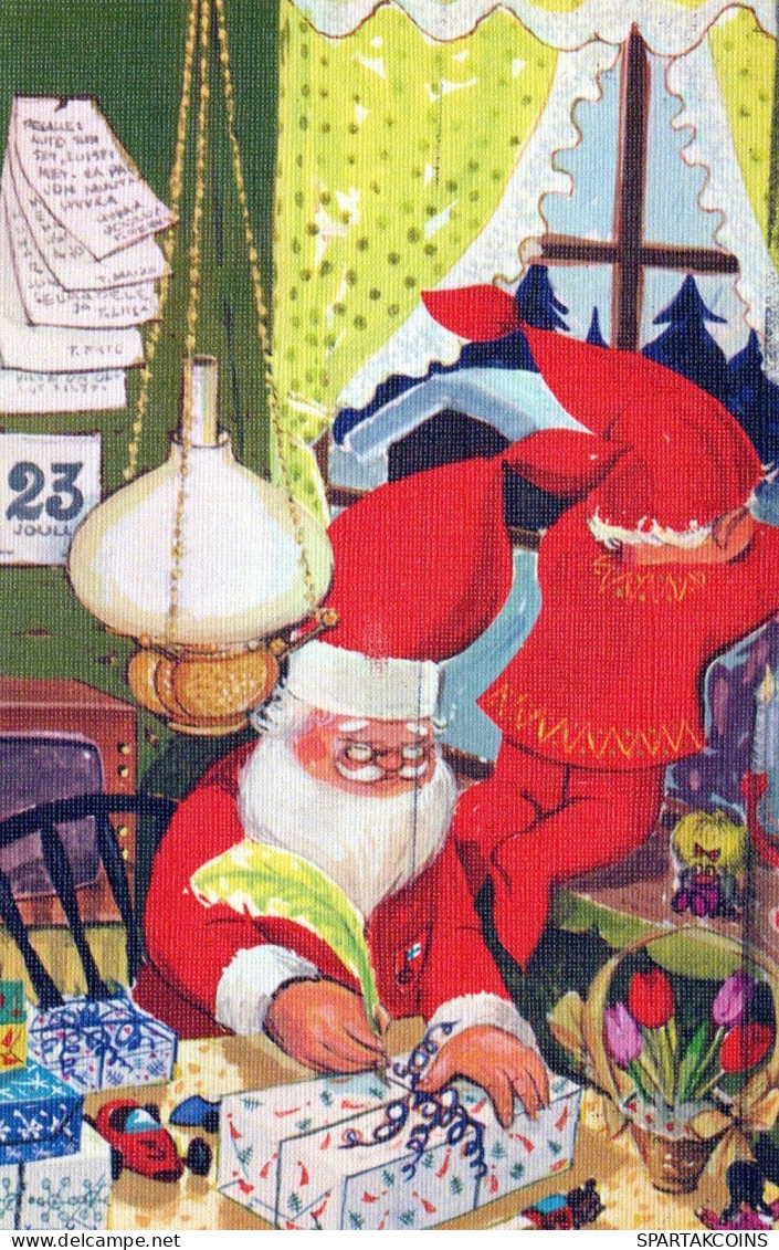 WEIHNACHTSMANN SANTA CLAUS WEIHNACHTSFERIEN Vintage Postkarte CPSMPF #PAJ472.A - Santa Claus