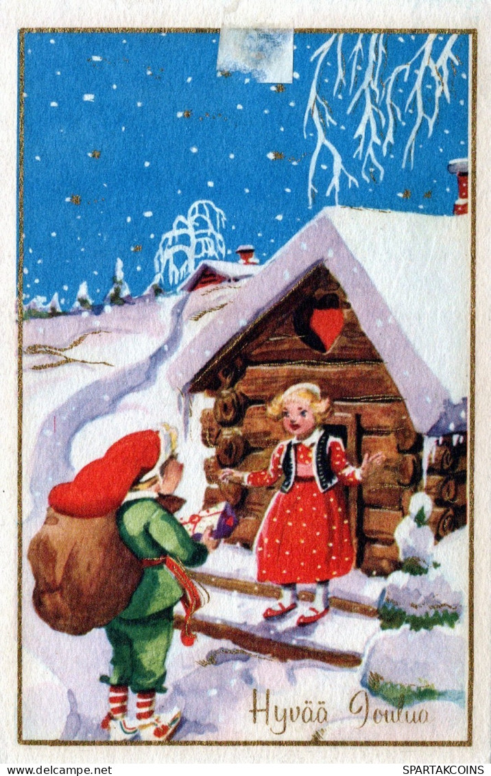 BABBO NATALE Natale Vintage Cartolina CPSMPF #PAJ460.A - Santa Claus