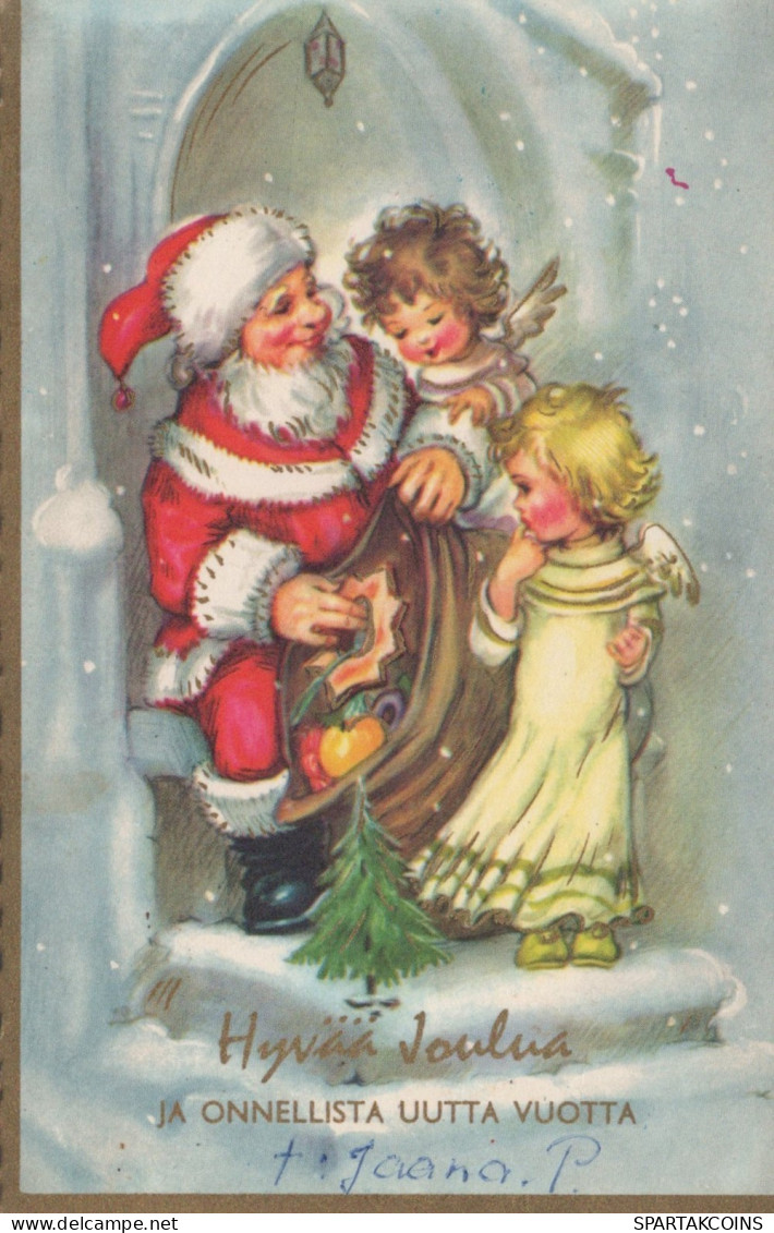 SANTA CLAUS CHRISTMAS Holidays Vintage Postcard CPSMPF #PAJ416.A - Santa Claus