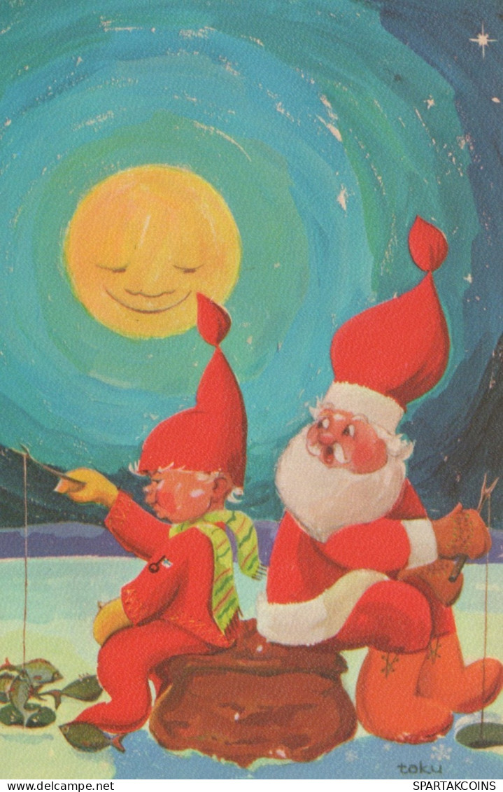 SANTA CLAUS CHRISTMAS Holidays Vintage Postcard CPSMPF #PAJ411.A - Santa Claus