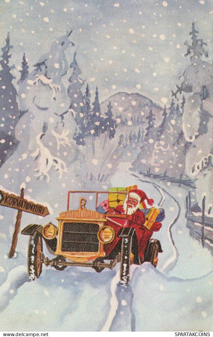 WEIHNACHTSMANN SANTA CLAUS WEIHNACHTSFERIEN Vintage Postkarte CPSMPF #PAJ452.A - Santa Claus