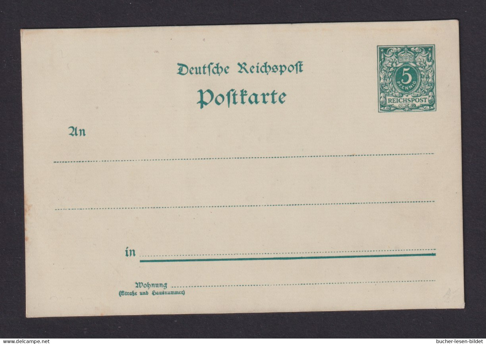 5 Pf. Privat-Ganzsache (Goldschnitt) (PP 9A3) - Ungebraucht - Briefe U. Dokumente