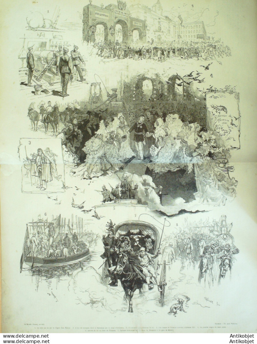 Le Monde Illustré 1875 N°929 Suisse St-Gothard Espagne Madrid Alphonse XII Ollioules (83) - 1850 - 1899