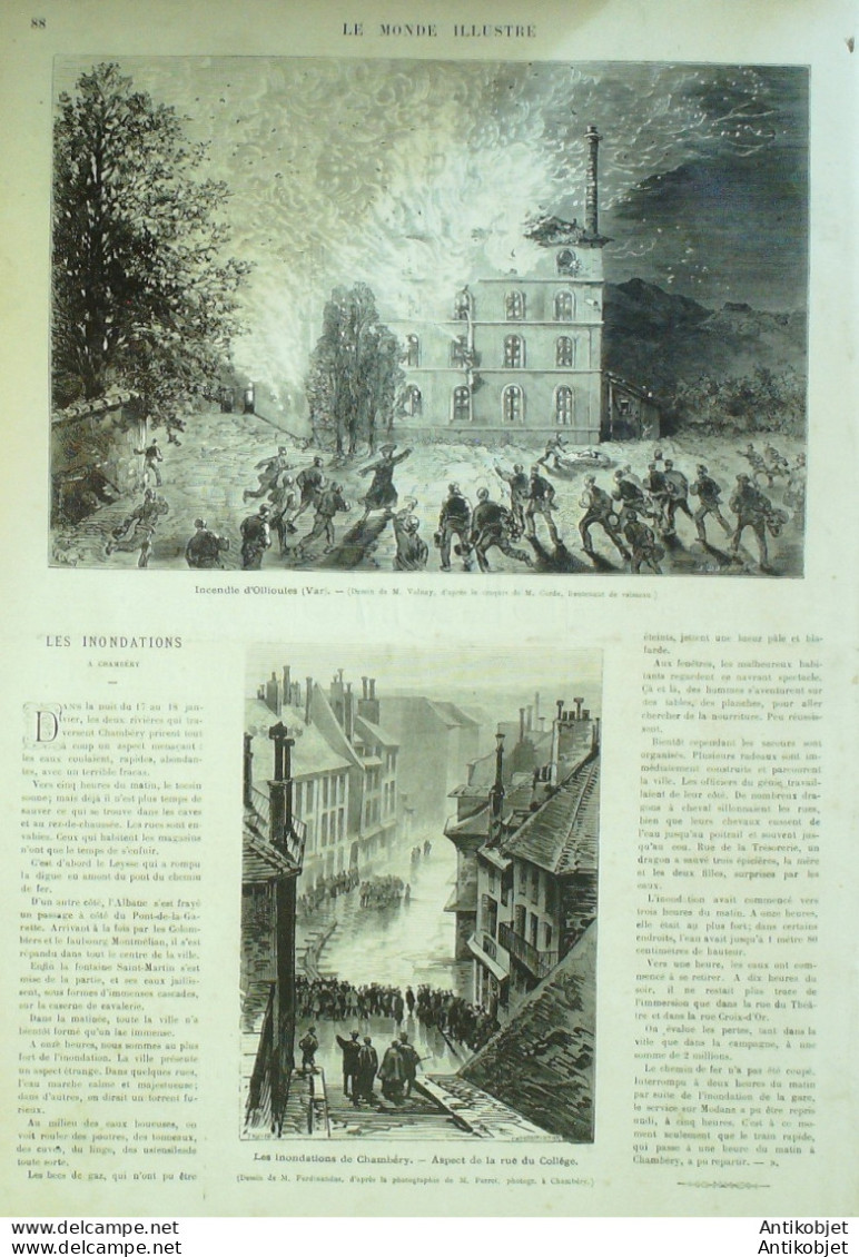 Le Monde Illustré 1875 N°929 Suisse St-Gothard Espagne Madrid Alphonse XII Ollioules (83) - 1850 - 1899