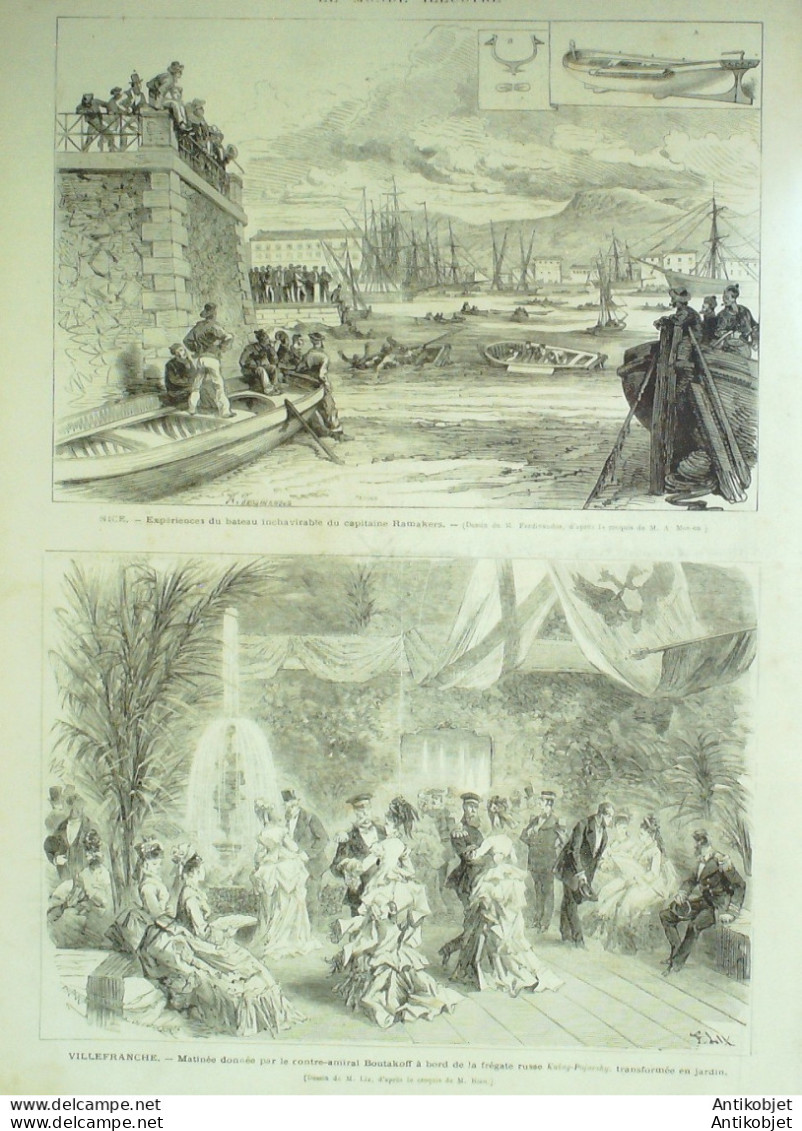 Le Monde Illustré 1875 N°932 Verdun (55) Espagne Séville Sillé (72) Villefranche (69) Nice (06) - 1850 - 1899