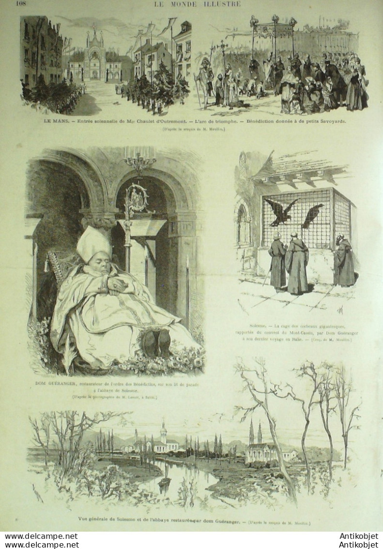 Le Monde illustré 1875 n°930 Chine Tonkin Haî-Phon Monaco (98) Chili Santiago Philadelphie