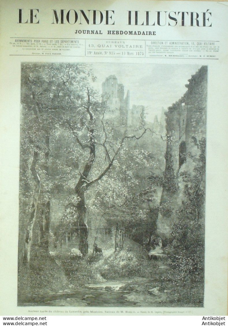 Le Monde Illustré 1875 N°935 Montoire (41) Toulon (83) Espagne Pampelune Alphonse XII - 1850 - 1899