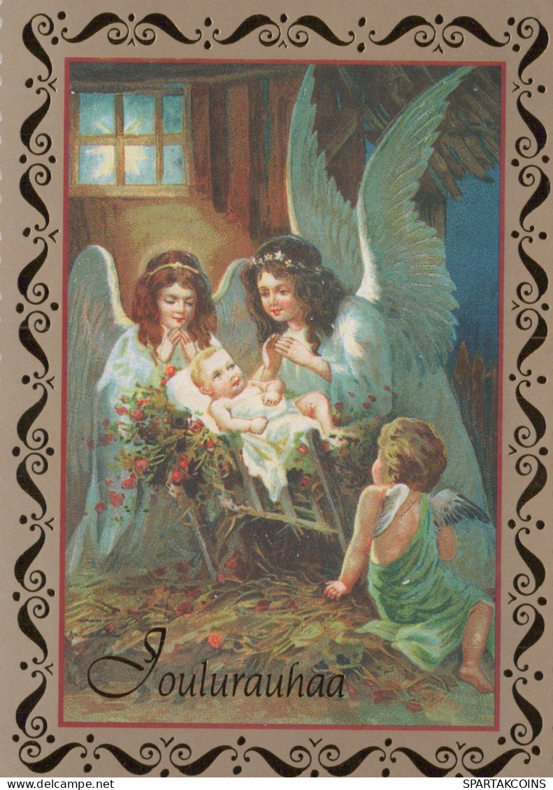 ANGELO Buon Anno Natale Vintage Cartolina CPSM #PAH835.A - Angels