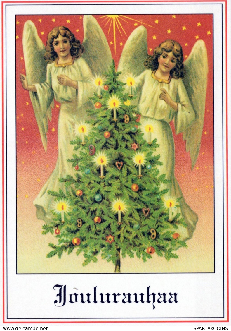 ENGEL WEIHNACHTSFERIEN Feiern & Feste Vintage Ansichtskarte Postkarte CPSM #PAH872.A - Angels