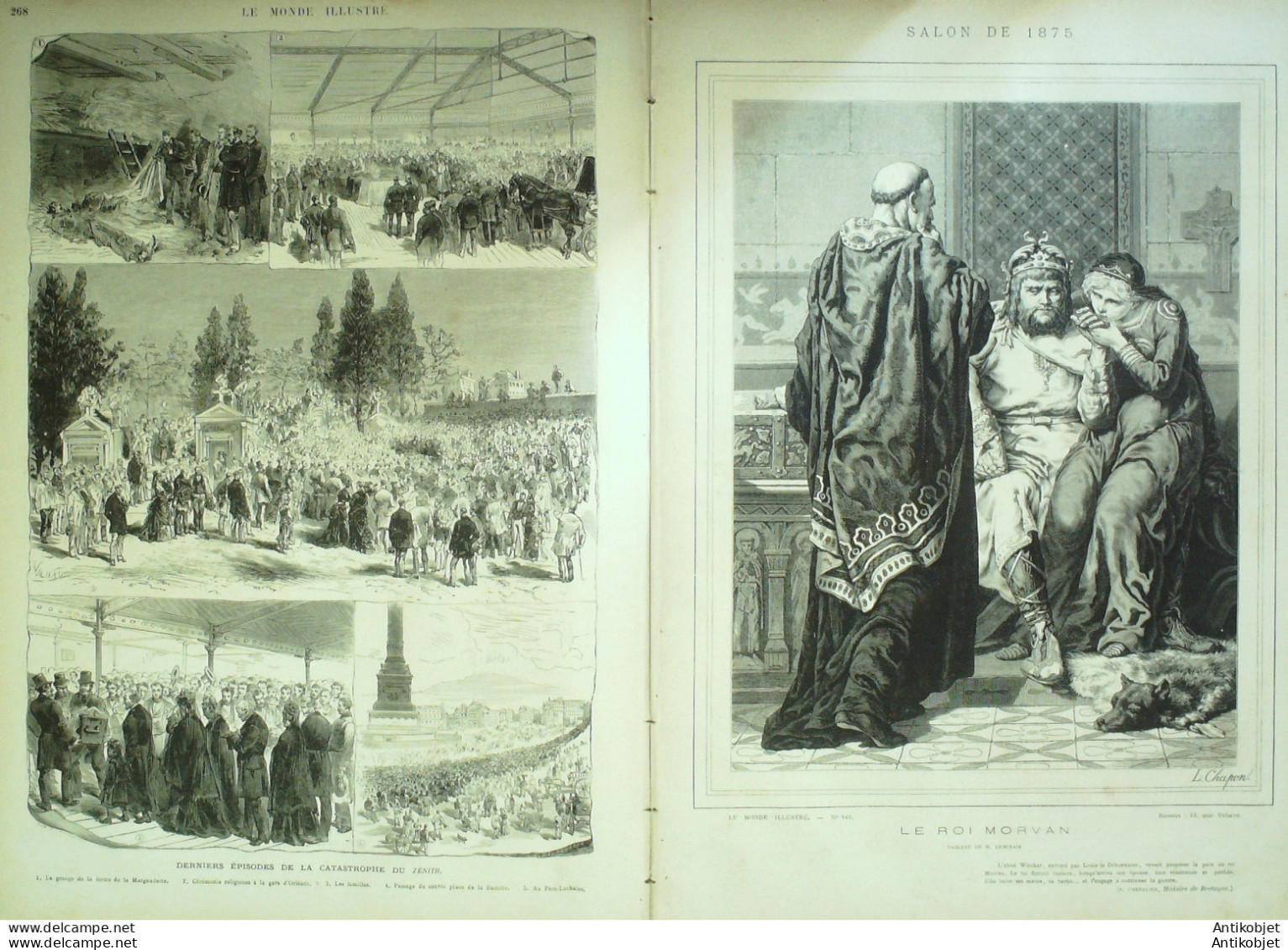 Le Monde Illustré 1875 N°942 Belgique Malines Italie Venise Catastrophe Du Zenith - 1850 - 1899