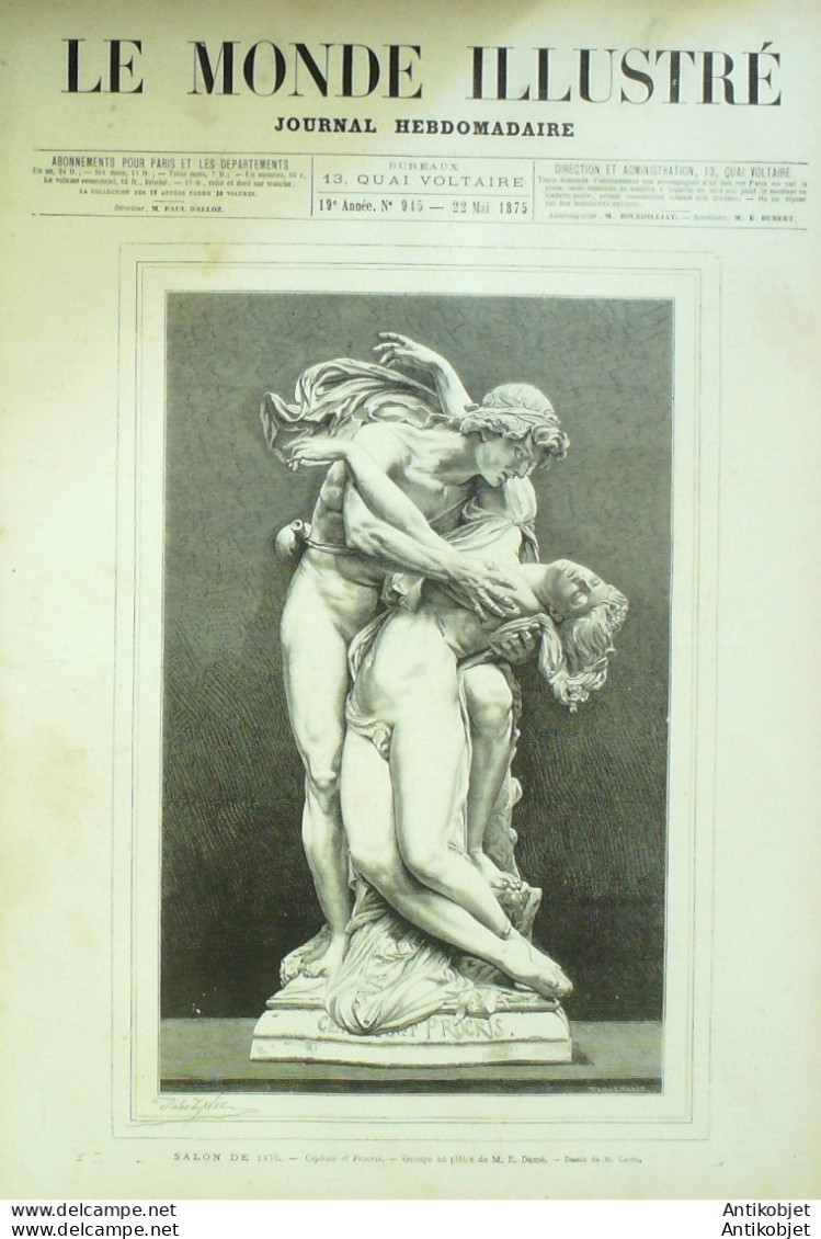 Le Monde Illustré 1875 N°945 Blois (41) Denain (59) Avignon (84) - 1850 - 1899