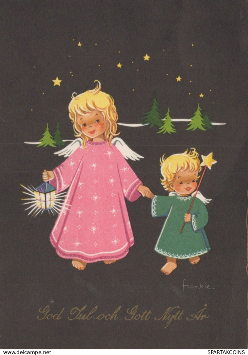 ENGEL WEIHNACHTSFERIEN Feiern & Feste Vintage Ansichtskarte Postkarte CPSM #PAH940.A - Anges