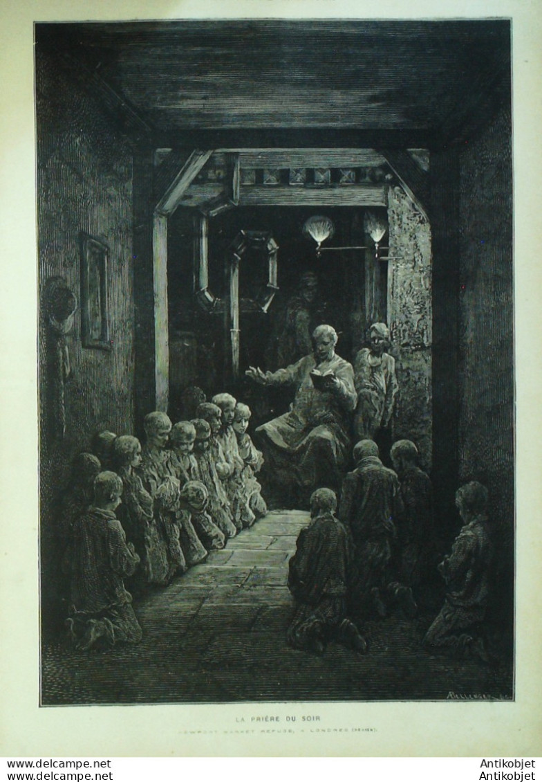 Le Monde Illustré 1875 N°944 Mont-Saint-Michel (50) Espagne Burgos St-Malo (35) Londres Market Refuge - 1850 - 1899