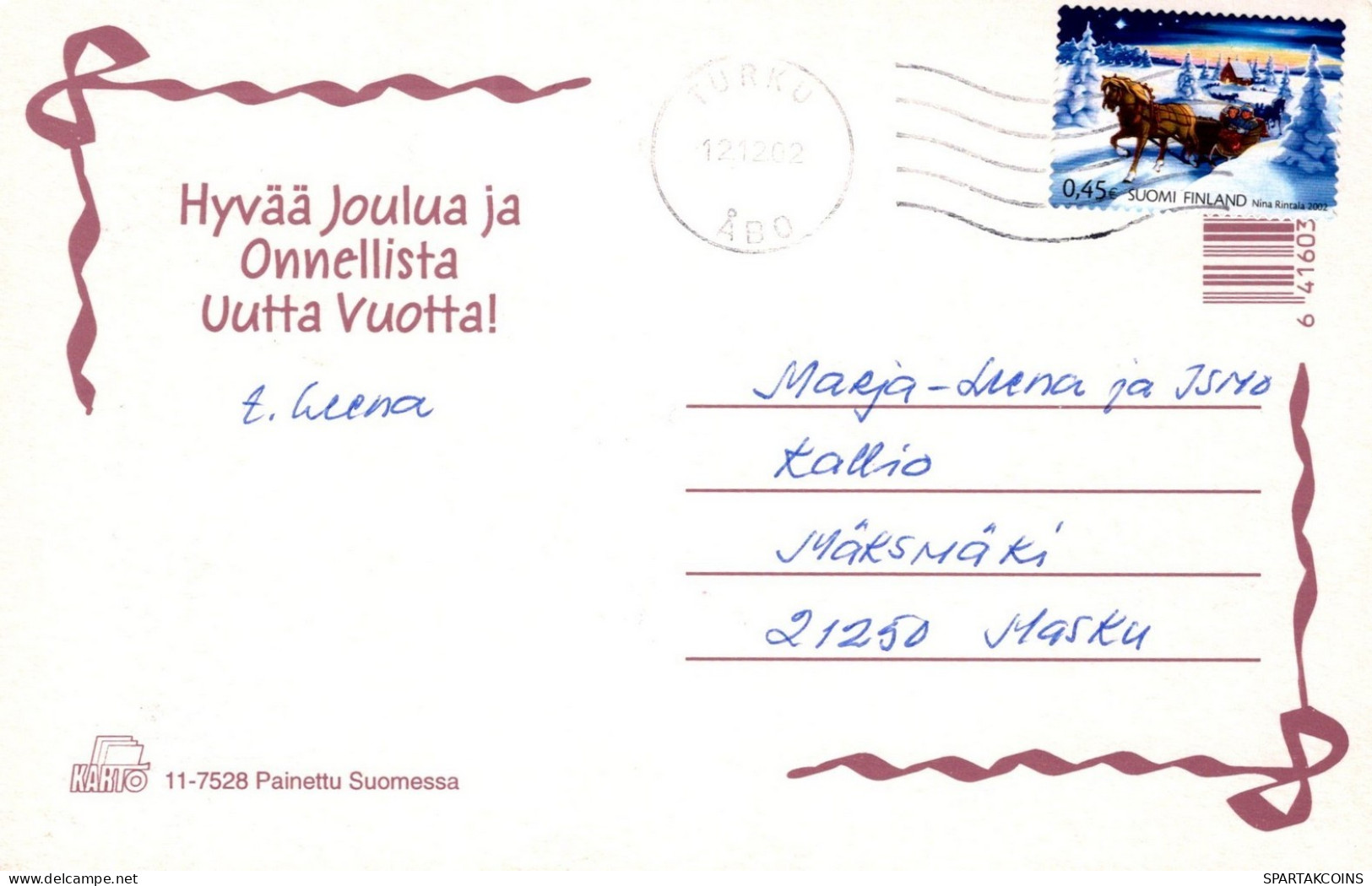 ÁNGEL NAVIDAD Vintage Tarjeta Postal CPSM #PAH624.A - Anges