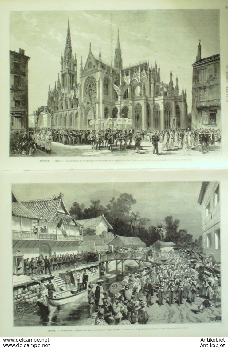 Le Monde Illustré 1875 N°954 Allemagne Kiel Nancy (54) Autriche Vienne Chinon (37) Japon Yokohama Espagne Tolosa - 1850 - 1899