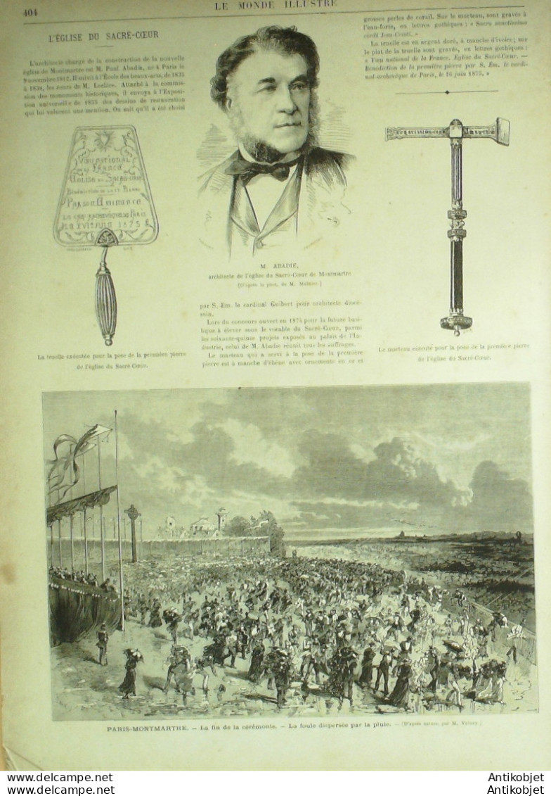 Le Monde Illustré 1875 N°950 Rouen (76) Longchamp (92) Montmartre Autriche Vienne Abadie - 1850 - 1899