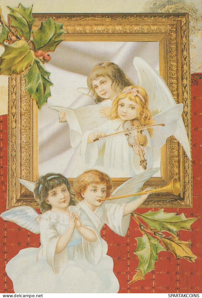ANGEL CHRISTMAS Holidays Vintage Postcard CPSM #PAH553.A - Angels