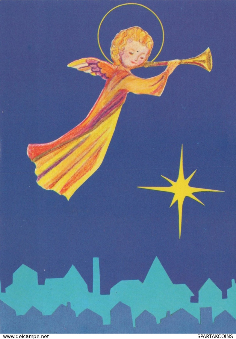 ENGEL WEIHNACHTSFERIEN Feiern & Feste Vintage Ansichtskarte Postkarte CPSM #PAH512.A - Anges