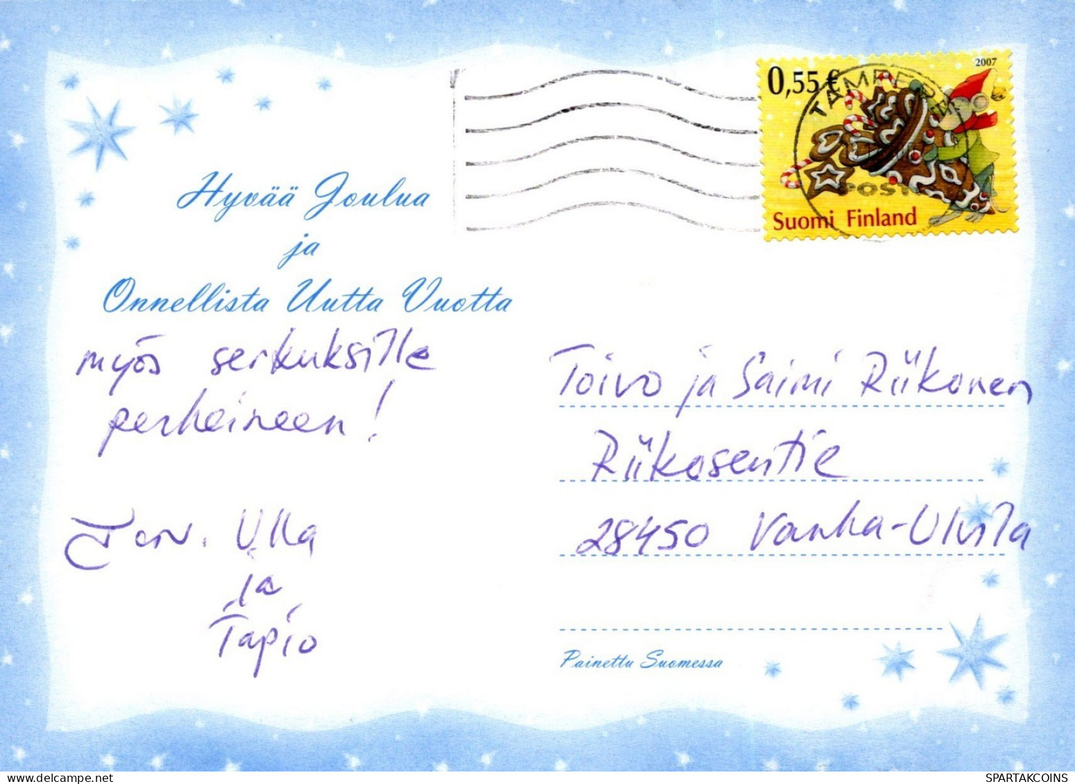 ÁNGEL NAVIDAD Vintage Tarjeta Postal CPSM #PAH489.A - Angels