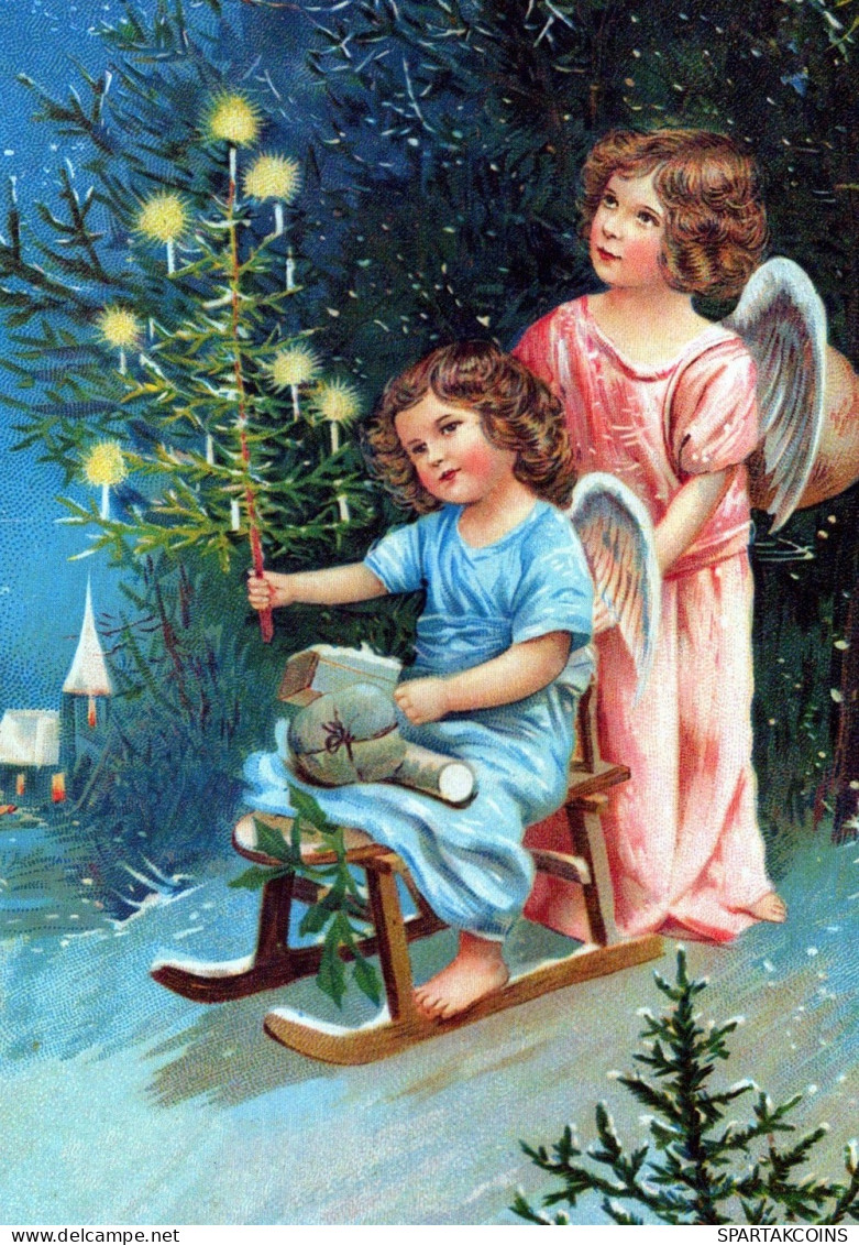 ANGEL CHRISTMAS Holidays Vintage Postcard CPSM #PAH568.A - Anges