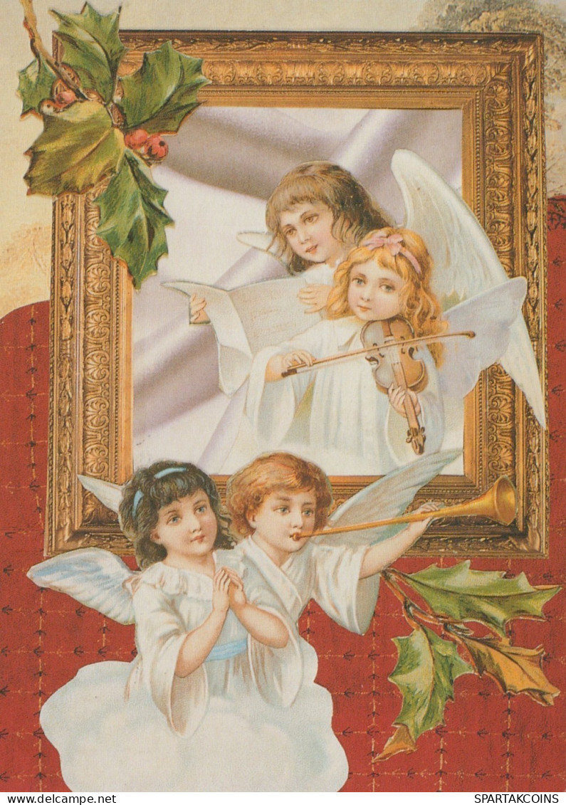 ANGELO Buon Anno Natale Vintage Cartolina CPSM #PAH440.A - Anges