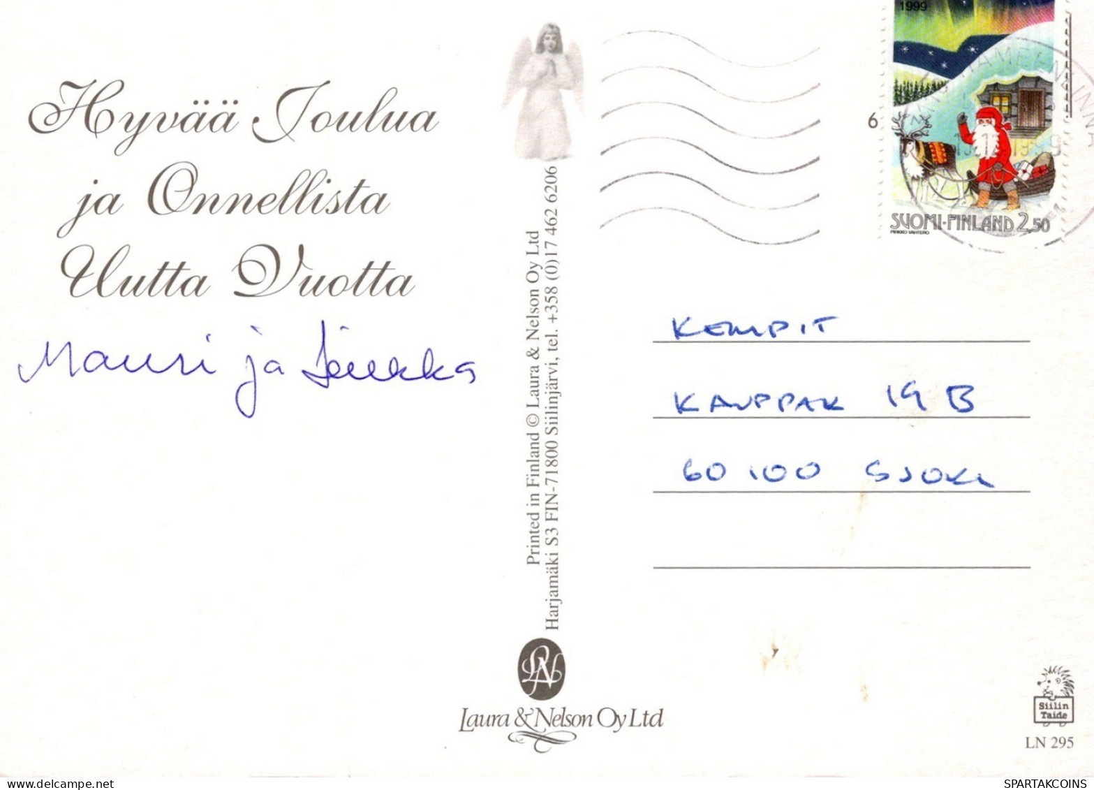 ÁNGEL NAVIDAD Vintage Tarjeta Postal CPSM #PAH385.A - Angels