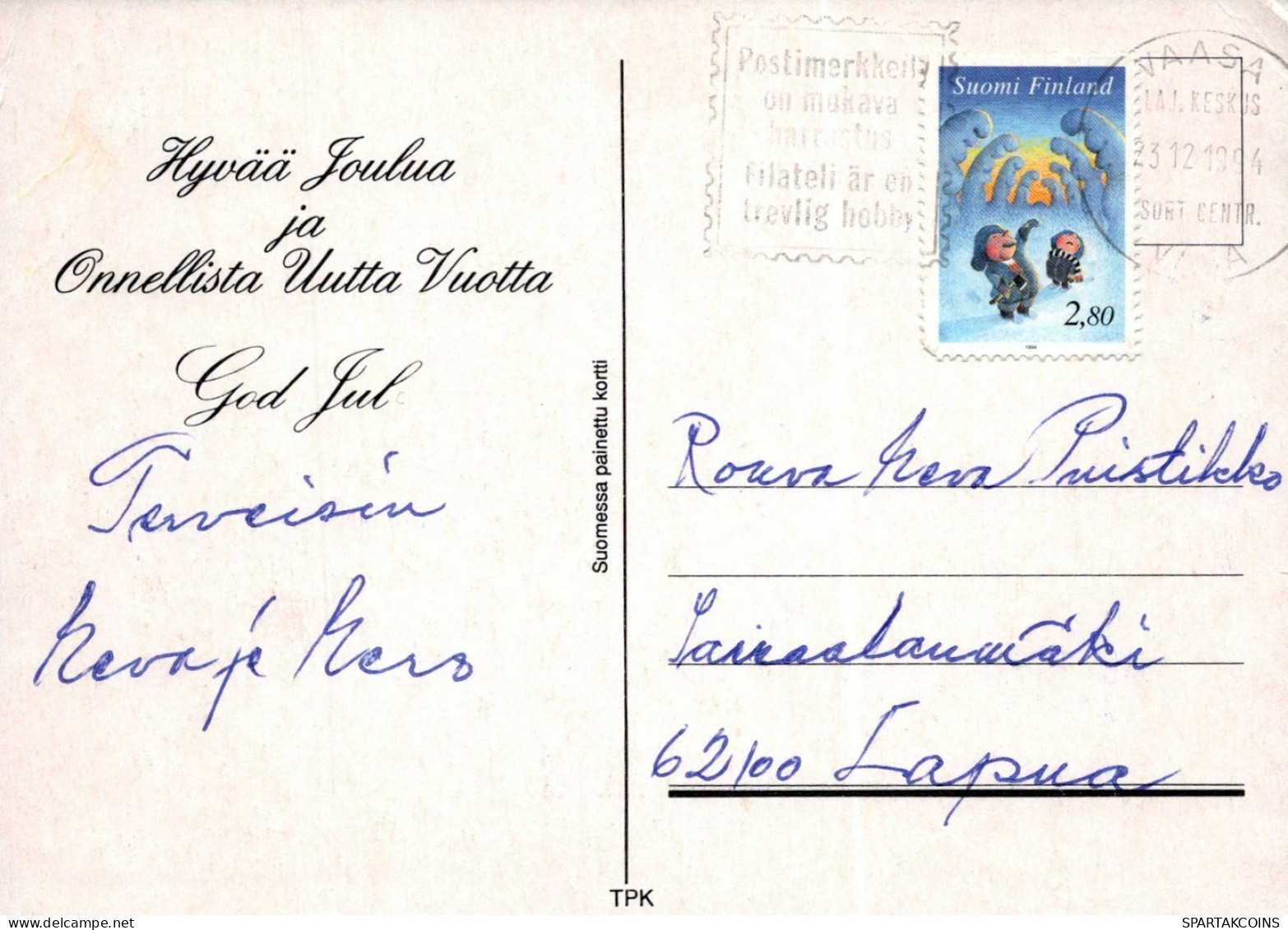 ÁNGEL NAVIDAD Vintage Tarjeta Postal CPSM #PAH479.A - Anges