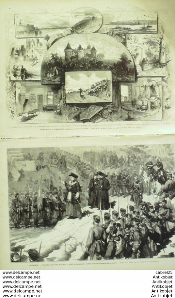 Le Monde Illustré 1875 N°961 St Malo Combourg (35) Espagne Soe De Urgel Herzégovie Krupa Nantes (44) Brest (29 - 1850 - 1899