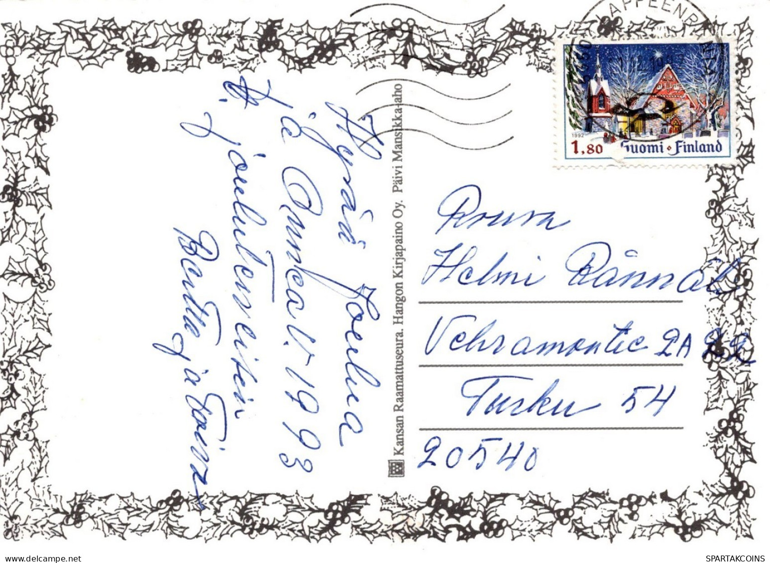 ANGEL CHRISTMAS Holidays Vintage Postcard CPSM #PAH245.A - Engel