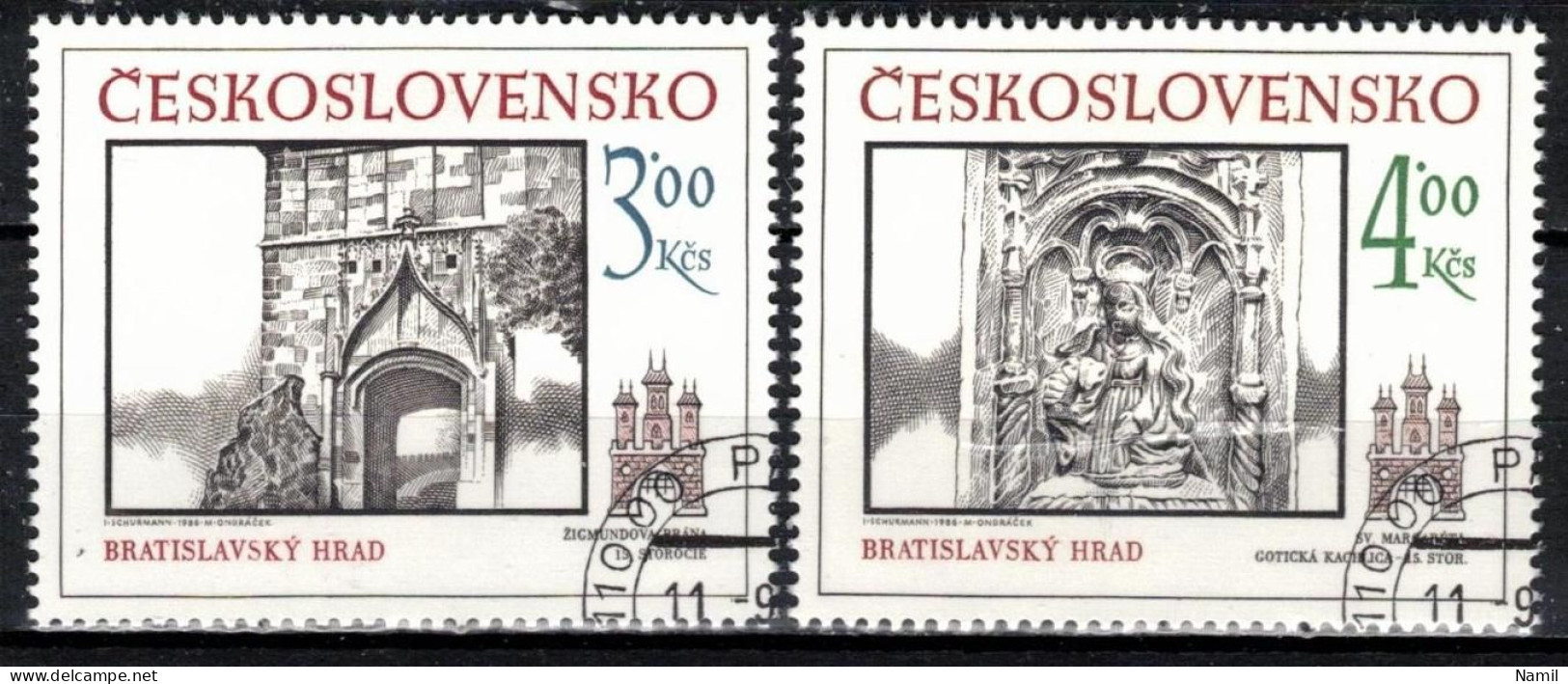 Tchécoslovaquie 1986 Mi 2873-4 (Yv 2686-7), Obliteré - Used Stamps